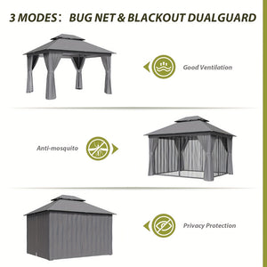 TerraLiving  Double-Vented Roof Gazebo