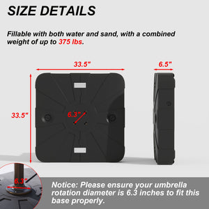 Umbrella Wheels Base - Terraliving Heavy-Duty Outdoor Stand
