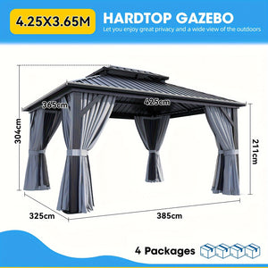 Terraliving Rectangular All-Weather Hardtop Gazebo