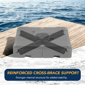 Umbrella Base, 115–200 kg Heavy-Duty Refillable HDPE Stand for Patio, Garden and Poolside Stability