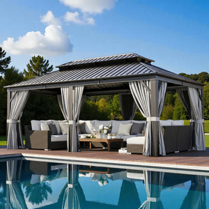 Terraliving Rectangular All-Weather Hardtop Gazebo