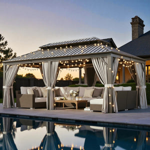 Terraliving Rectangular All-Weather Hardtop Gazebo