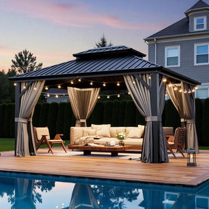 Terraliving Rectangular All-Weather Hardtop Gazebo