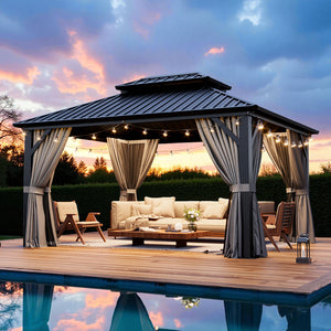 Terraliving Rectangular All-Weather Hardtop Gazebo